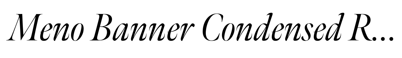 Meno Banner Condensed Regular Italic